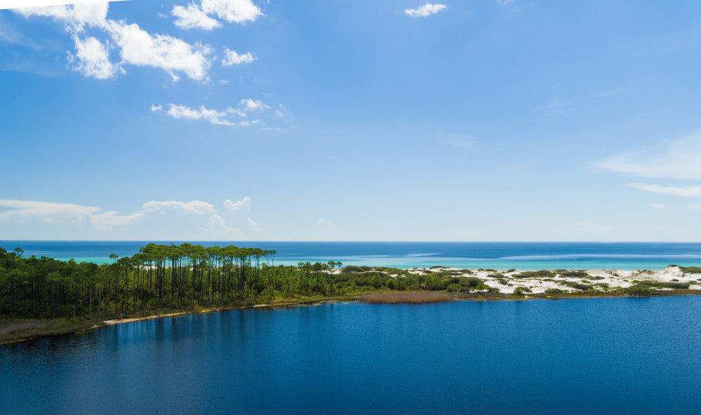 Western Lake New View aerial fine art photography print from Grayton Beach and Scenic Highway 30A by Chandler Williams for Modus Photography