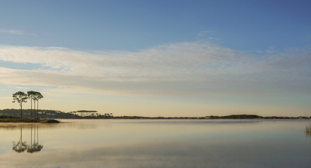 Western Lake Morning Blues coastal dune lake fine art photography print from 30A by Chandler Williams for Modus Photography