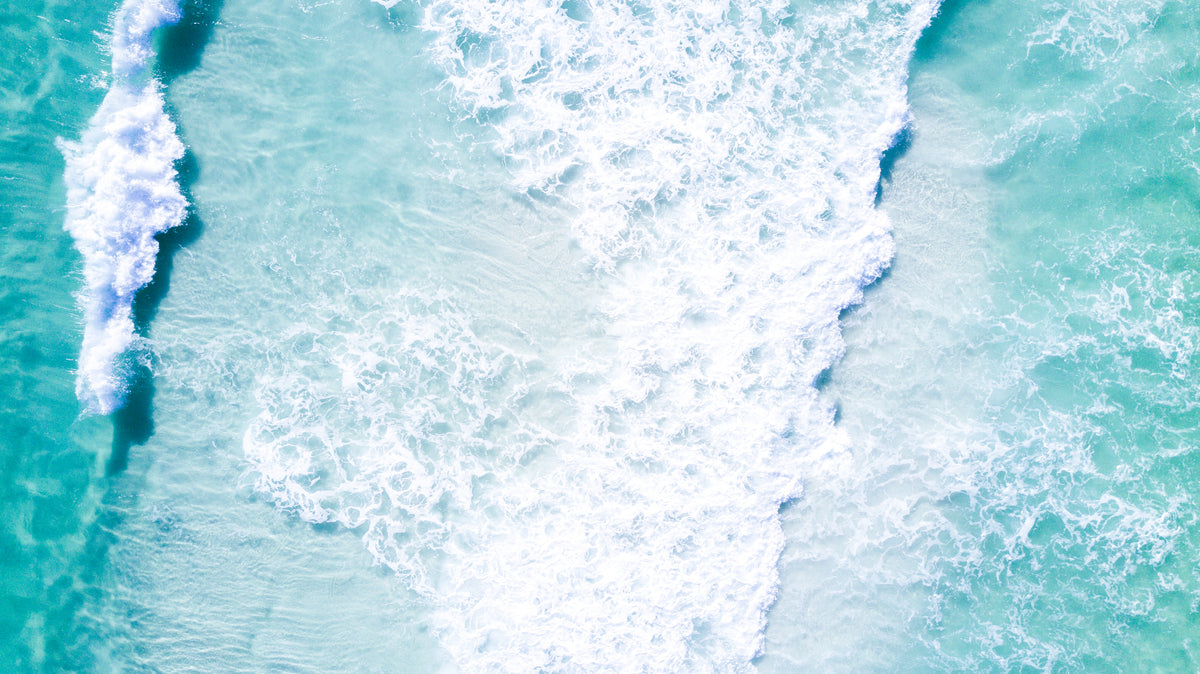 Grayton Whitewash aerial wave fine art photography print from Grayton Beach on Scenic Highway 30A by Chandler Williams for Modus Photography