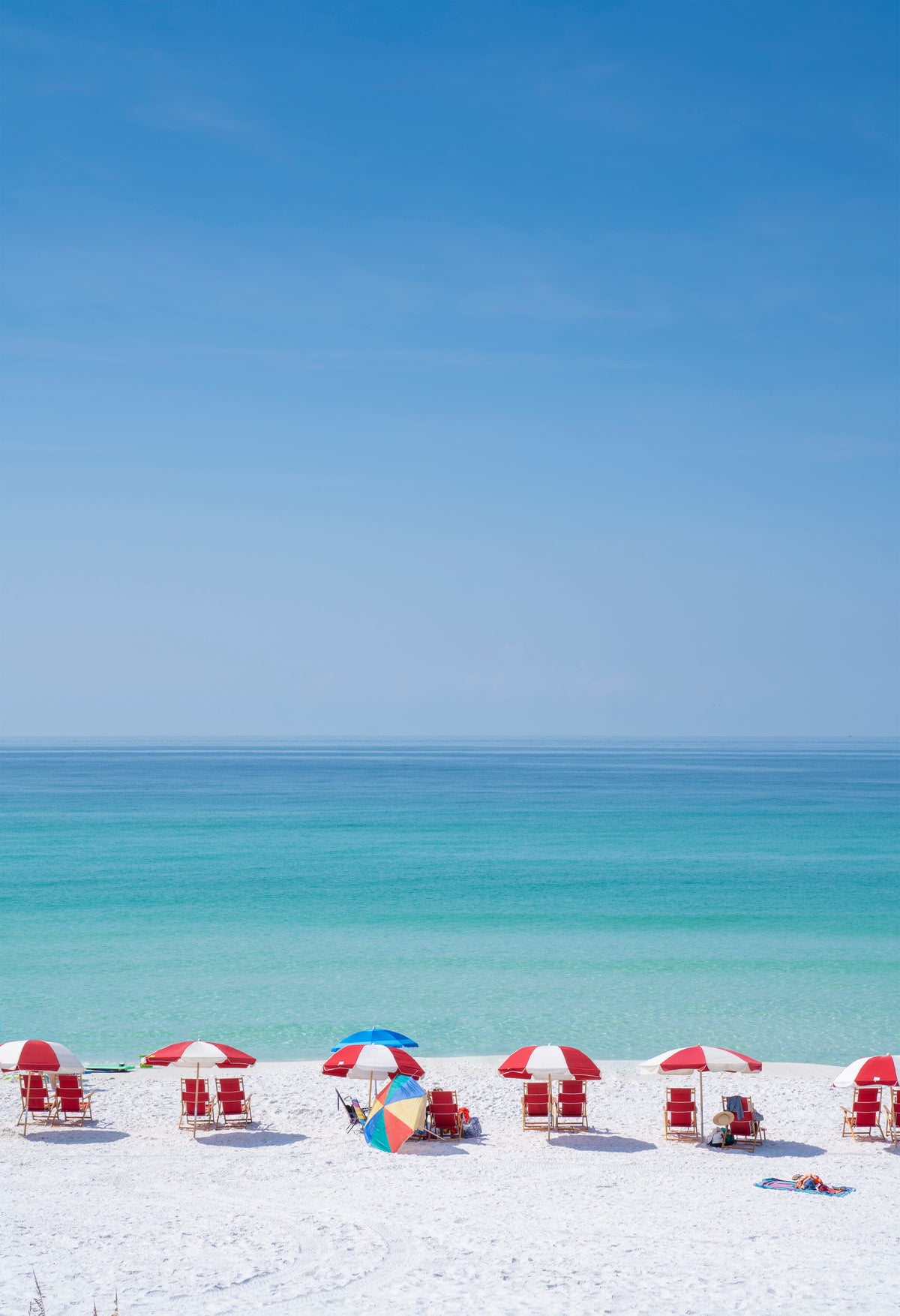 Red Beach Chairs 30A coastal fine art photography print by Chandler Williams for Modus Photography