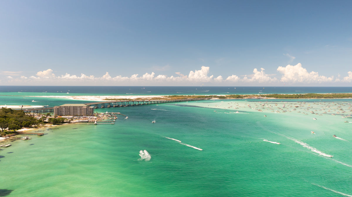 Crab Island aerial water fine art photography print by Chandler Williams for Modus Photography